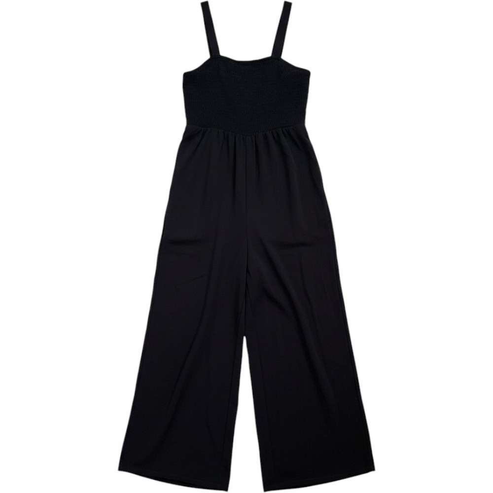 Dokotoo Black Smocked Bodice Wide Leg Sleeveless Jumpsuit Size XXL NWT